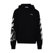 Bakstenen Pijlen Gedrukte Slim Hoodie Zwart Off White , Black , Heren