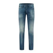 Mid Blue Denim Jeans Pure Path , Blue , Heren