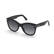 Wallace Zonnebril Zwart Gradient Rook Tom Ford , Black , Dames