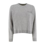 Klassieke Jumper met Voorzak Peserico , Gray , Dames