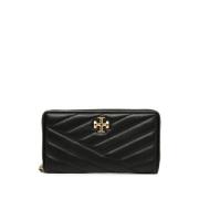 Zwarte Chevron Ritsportemonnee Tory Burch , Black , Dames