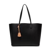 Zwarte Triple-Compartment Tote Tas Tory Burch , Black , Dames