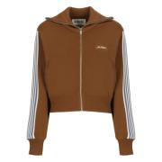 Bruine Sweater met Kraag en Logo Autry , Brown , Dames