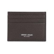 Leren Creditcardhouder Giorgio Armani , Brown , Heren