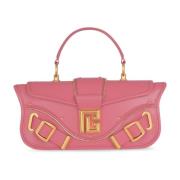 Blaze clutch tas in glad leer Balmain , Pink , Dames