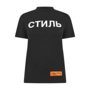 Ctnmb Logo T-shirt Zwart/Wit Korte Mouw Heron Preston , Black , Dames