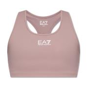 Top met bedrukt logo Emporio Armani EA7 , Purple , Dames