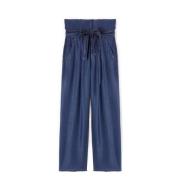 Hoge Taille Palazzo Jeans in Tencel™ Motivi , Blue , Dames