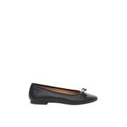 Zwarte leren ballerina's Parallele , Black , Dames