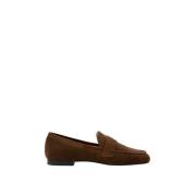 Velours Cognac Mocassin Parallele , Brown , Dames