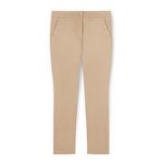 Hoge taille regelmatige broek Motivi , Beige , Dames