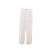 Witte Oversize Katoenen Broek Mythinks , White , Dames