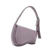 Lavendel Golf Leren Schoudertas Biagini , Purple , Dames