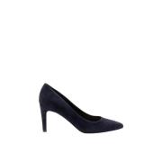 Navy Suède Pumps Parallele , Blue , Dames