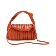 Oranje Mini Soft Nappa Handtas Biagini , Orange , Dames