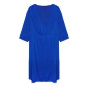 Elegante Jurk met Kruisvoorkant Fiorella Rubino , Blue , Dames