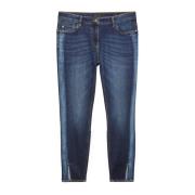 Slim Fit Jeans met genuanceerde randen Fiorella Rubino , Blue , Dames