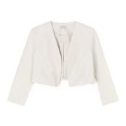 Bolero-jasje van gecoate stof Motivi , White , Dames