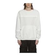 Katoenen sweatshirt met voorzak Andrea Ya’aqov , White , Heren