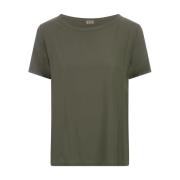 Zijden Militair Groene T-shirt Her Shirt , Green , Dames