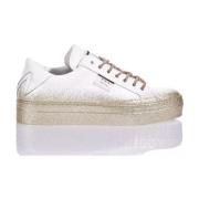 Handgemaakte Witte Champagne Sneakers Mimanera , White , Dames