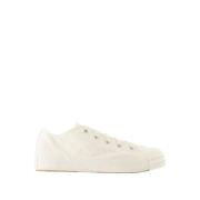 Witte Leren Sneakers - Ronde Neus Y-3 , White , Heren