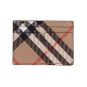 Geruit Patroon Kaarthouder Burberry , Beige , Dames