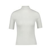 Witte Katoenen Jumper T-Shirt Reedition Courrèges , White , Dames