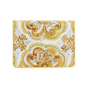 Maiolica Print Continental Portemonnee Dolce & Gabbana , Yellow , Dame...