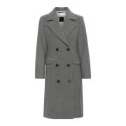 Klassieke Lapel Coat Jas Graniet Melange InWear , Gray , Dames