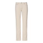 Corduroy 5-Pocket Broek Rechte Pijp Massimo Alba , Beige , Heren