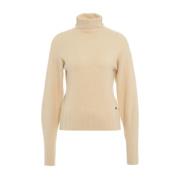 Witte Gebreide Trui Aw24 Handwas Ottod'Ame , Beige , Dames