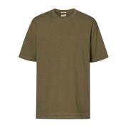 Oversized Katoenen Jersey T-shirt Massimo Alba , Green , Heren