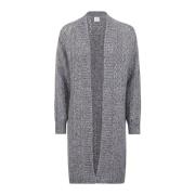 Mohair Cardigan met Lurex Eleventy , Gray , Dames