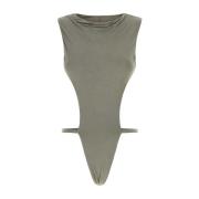 Stretch Viscose Valve Bodysuit Entire Studios , Gray , Dames