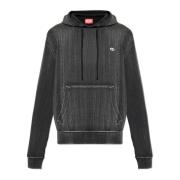 Sweatshirt S-Ginn-Hood-K43 Diesel , Gray , Heren