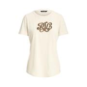 Stijlvol T-shirt voor Mannen Ralph Lauren , Beige , Dames