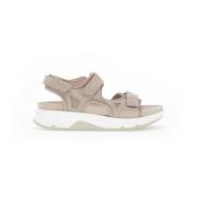 Beige Suède Sport Sandalen Gabor , Beige , Dames