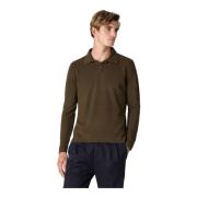 Gestreept Katoenen Polo Shirt met Lange Mouwen Massimo Alba , Brown , ...