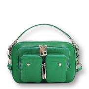 Klassieke Zwarte Crossbody Tas met Gouden Details Núnoo , Green , Dame...