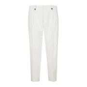 Cashmere Katoen Regular Fit Broek Eleventy , White , Heren