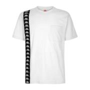 Korte Mouw T-shirt Kappa , White , Heren