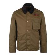 Steve McQueen Workers Wax Jas Barbour , Beige , Heren