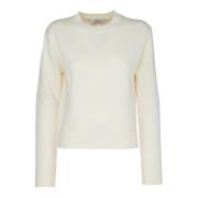 Wol Cashmere Sweater Monica Vicario Cinque , White , Dames