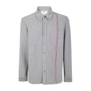 Dubbelzijdige Gebreide Shirtjas Streep Thom Browne , Gray , Heren