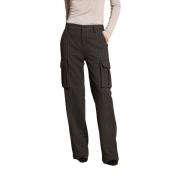 Gestreepte Cargo Broek Rechte Pasvorm Mason's , Blue , Dames