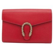 Pre-owned Leather wallets Gucci Vintage , Red , Dames