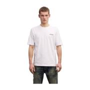 Dragon D Relaxed Tee Denham The Jeanmaker , White , Heren