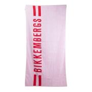 Gestreepte Strandhanddoek Unisex Zomer Bikkembergs , White , Unisex