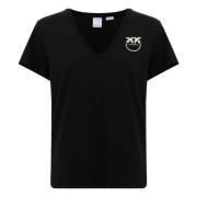 Zwarte T-shirts en Polos Pinko , Black , Dames